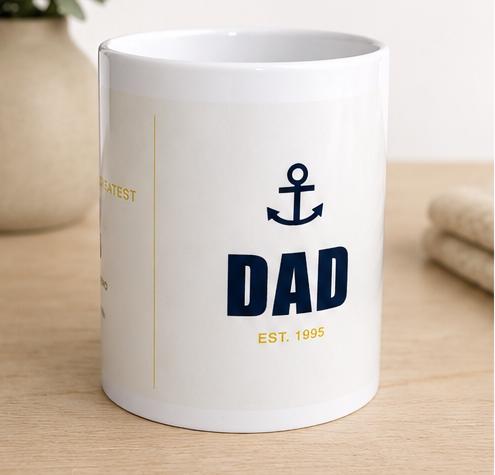Personalised Father’s Mug | Custom Dad Name Coffee Cup