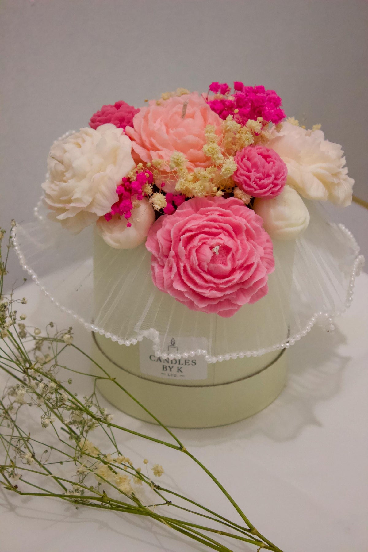 Handmade Soy Wax Flower Candles Bouquet | Gift for her