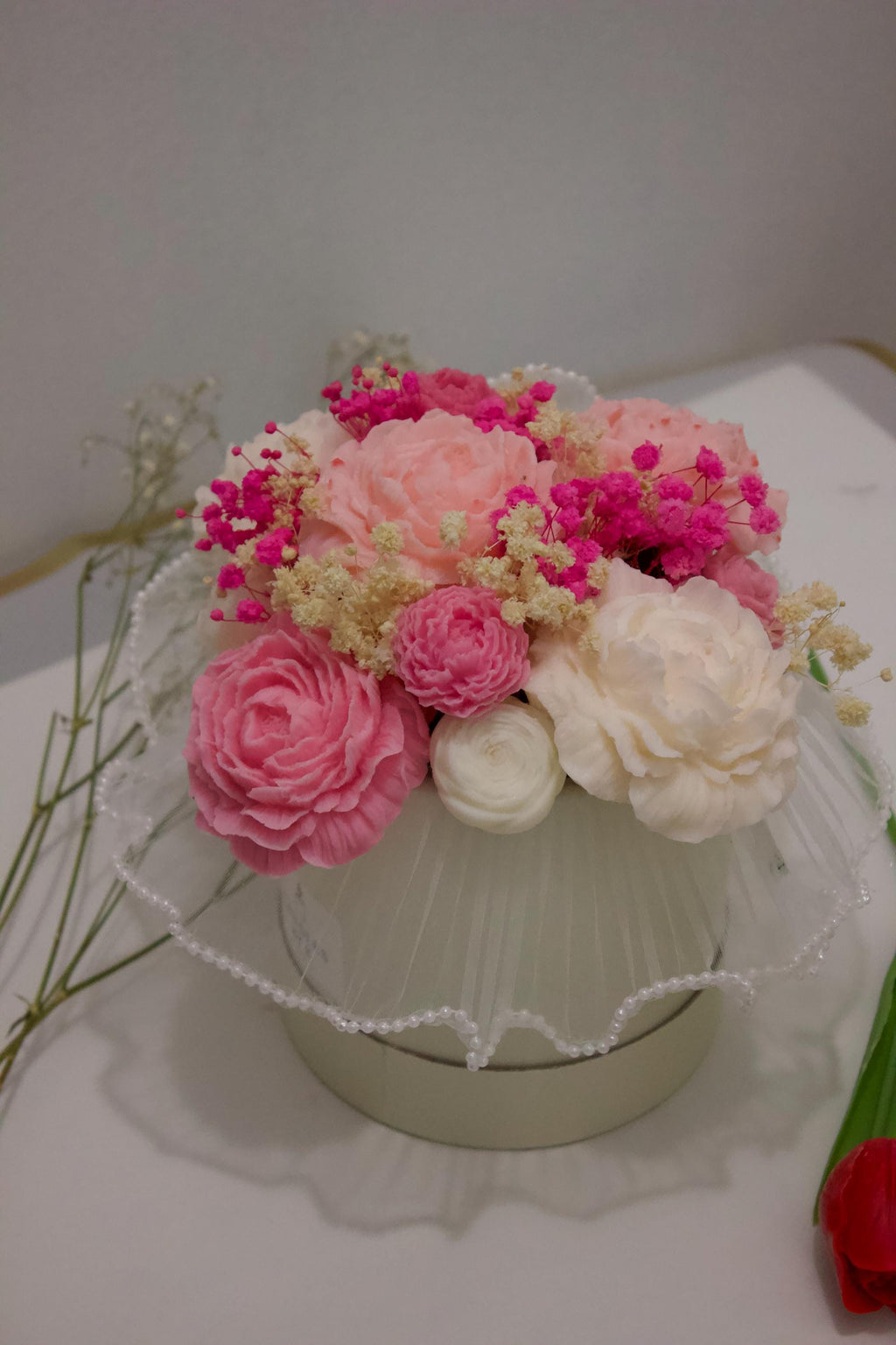 Handmade Soy Wax Flower Candles Bouquet | Gift for her