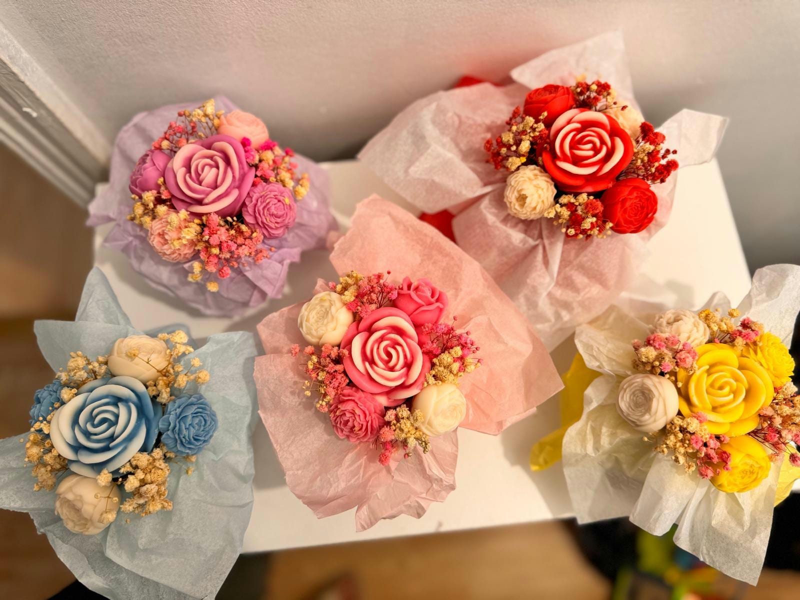 Handcrafted Scented Wax Melt Flower Bouquet