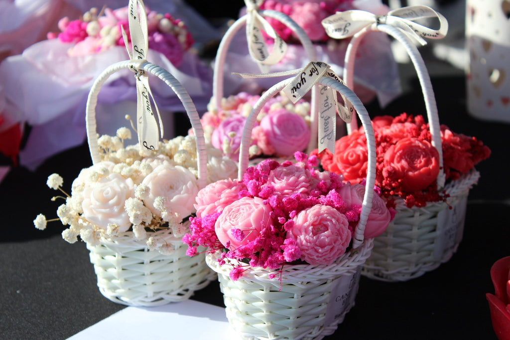 Floral Scented Wax Melt Mini Basket