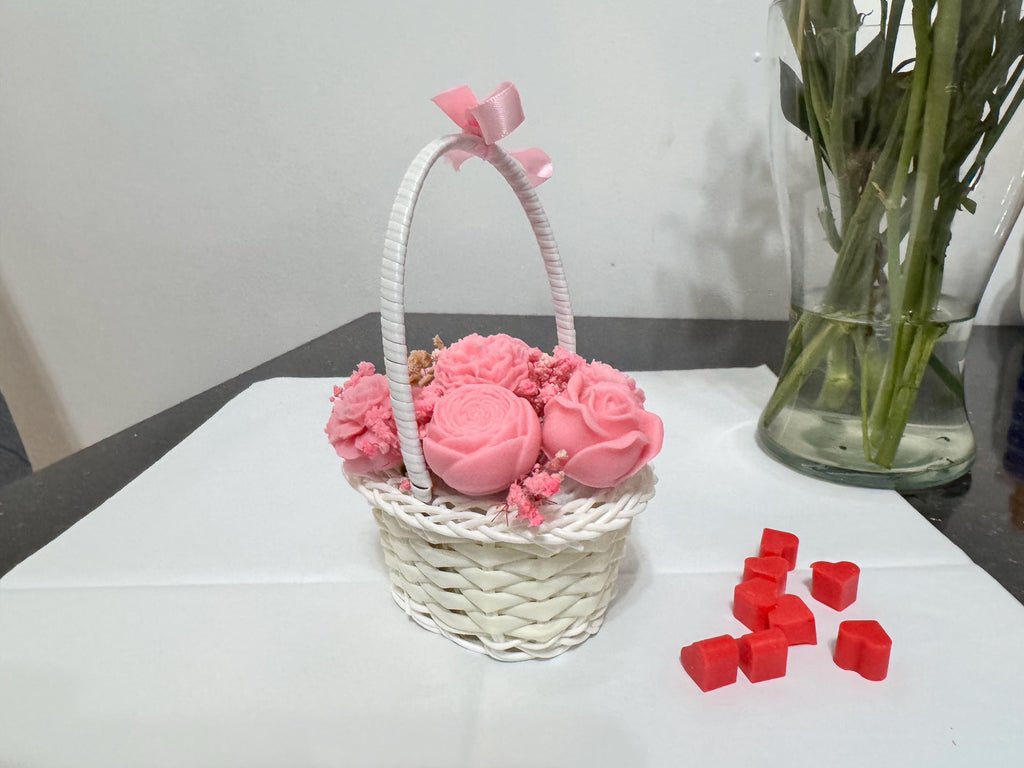 Floral Scented Wax Melt Mini Basket