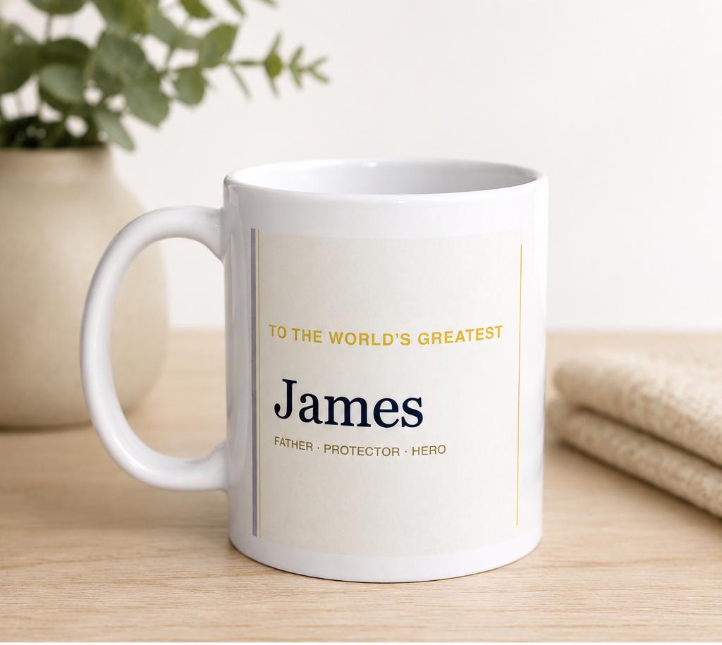 Personalised Father’s Mug | Custom Dad Name Coffee Cup