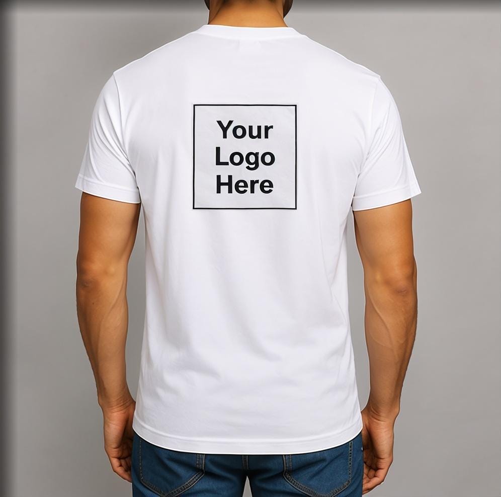Custom Logo T-Shirt, 200 GSM, Full Colour Sublimation Print (Made to Order)