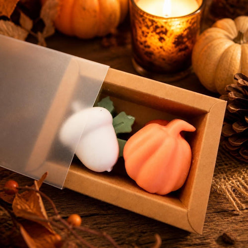 Autumn Halloween Wax Melts, Pumpkin Leaf Scented, Seasonal Home Fragrance (4 Pack)