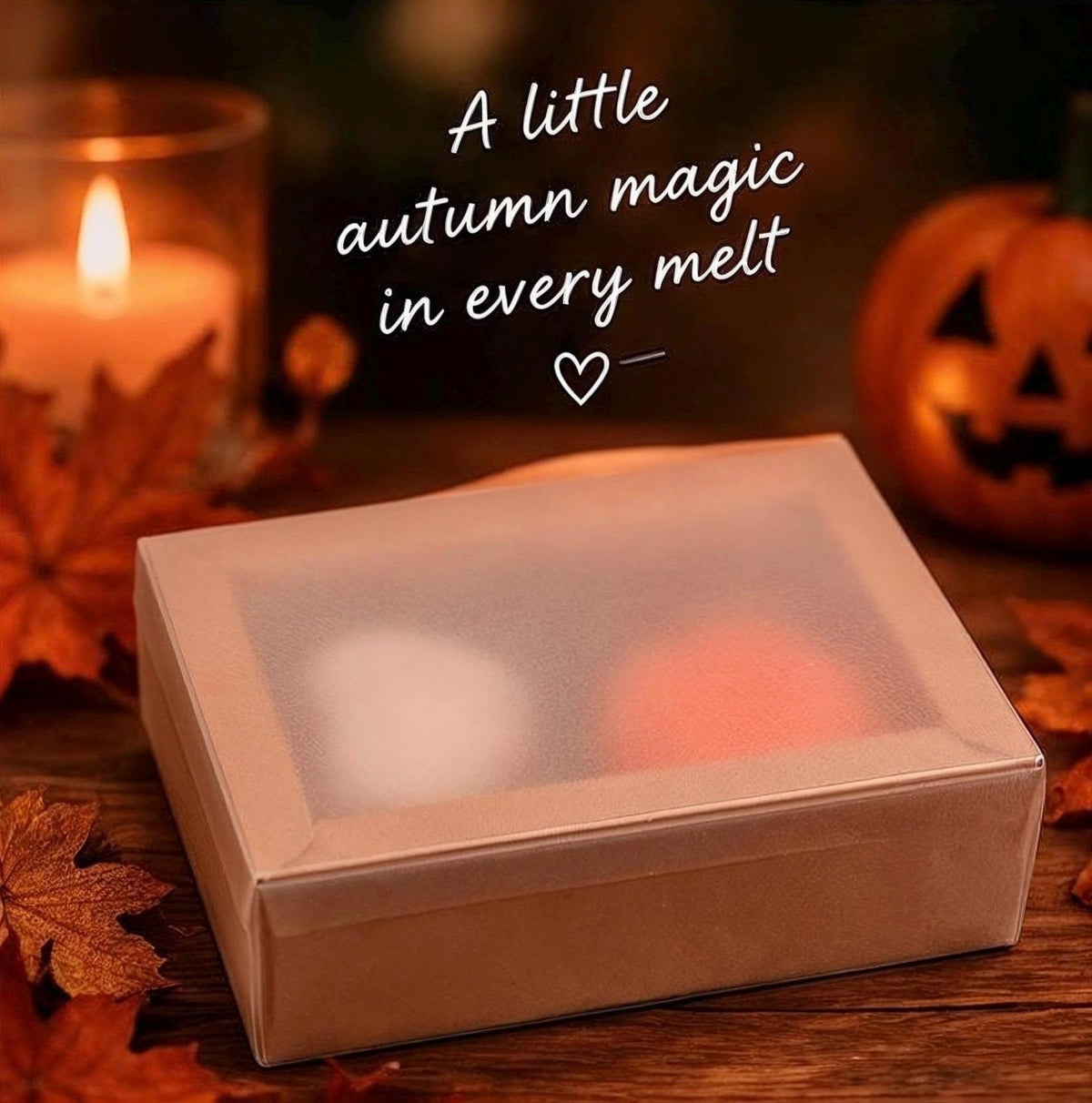 Autumn Halloween Wax Melts, Pumpkin Leaf Scented, Seasonal Home Fragrance (4 Pack)